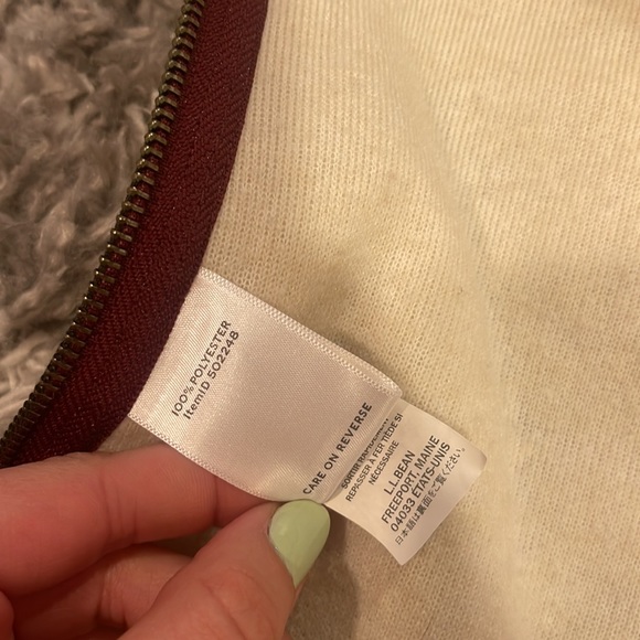 L.L.Bean Signature Funnel Neck Sherpa Fleece Pullover - Picture 8 of 8